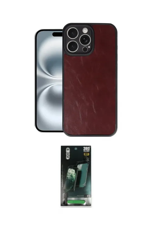 ieg™ iPhone 16 Pro Max Kılıf Kıvılcım Işık Serisi - Siyah 360 Mat Full Body Arka Koruyucu