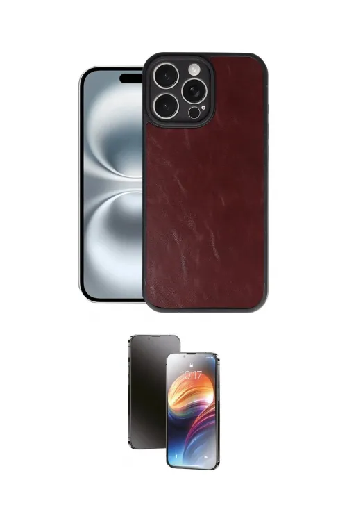 ieg™ iPhone 16 Pro Max Kılıf Kıvılcım Işık Serisi - Siyah 3D Antistatik Mat Seramik Nano Ekran Koruyucu