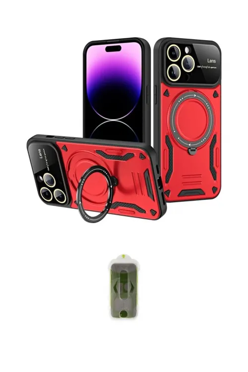 ieg™ iPhone 16 Pro Max Kılıf Kıvılcım Modern Serisi - Siyah Joko Magic 5D Hayalet Cam