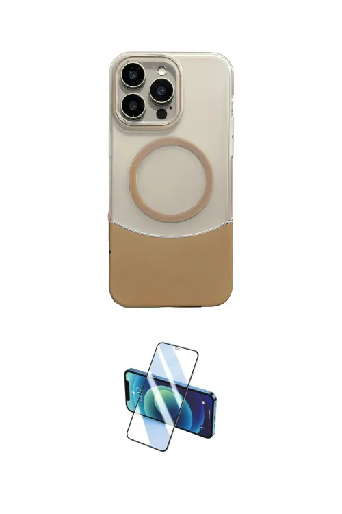 ieg™ iPhone 16 Pro Max Kılıf Kozmos Form Özel Seri - Siyah 3D Antistatik Cam Ekran Koruyucu