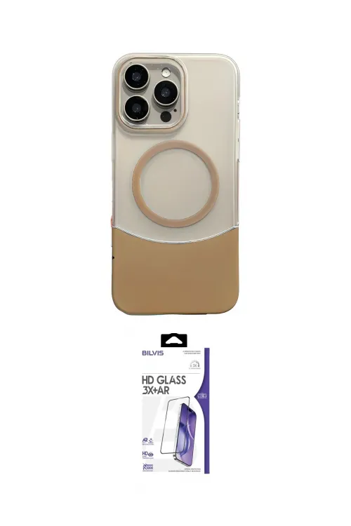 ieg™ iPhone 16 Pro Max Kılıf Kozmos Form Özel Seri - Siyah Bilvis 3X AR HD Cam Ekran Koruyucu
