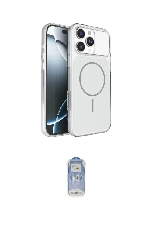 ieg™ iPhone 16 Pro Max Kılıf Kutup Doku Serisi - Siyah Joko Magic 5D Cam