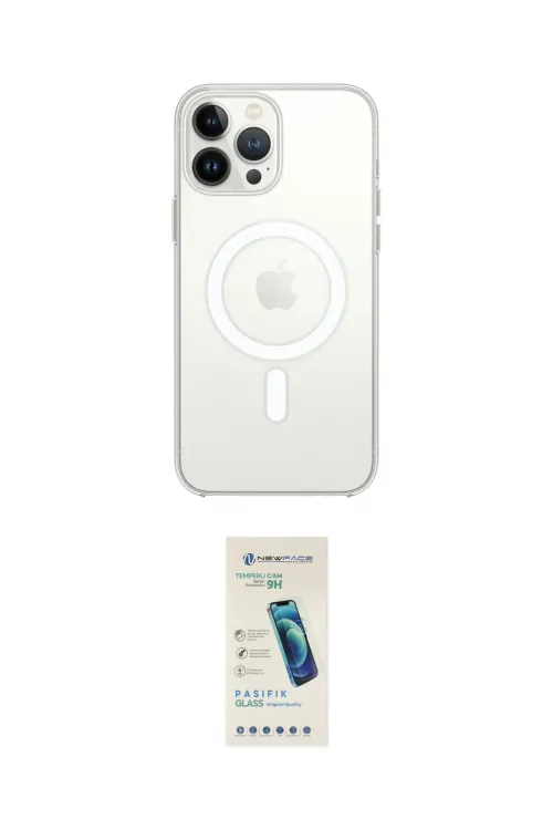 ieg™ iPhone 16 Pro Max Kılıf Kutup Klasik Serisi - Şeffaf Pasifik Cam Ekran Koruyucu