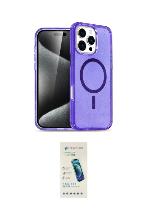 ieg™ iPhone 16 Pro Max Kılıf Nova Asil Prime - Şeffaf Pasifik Cam Ekran Koruyucu