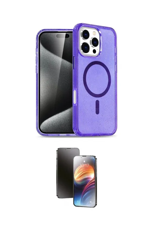 ieg™ iPhone 16 Pro Max Kılıf Nova Asil Prime - Siyah 3D Antistatik Mat Seramik Nano Ekran Koruyucu