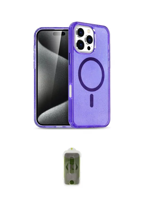 ieg™ iPhone 16 Pro Max Kılıf Nova Asil Prime - Siyah Joko Magic 5D Hayalet Cam