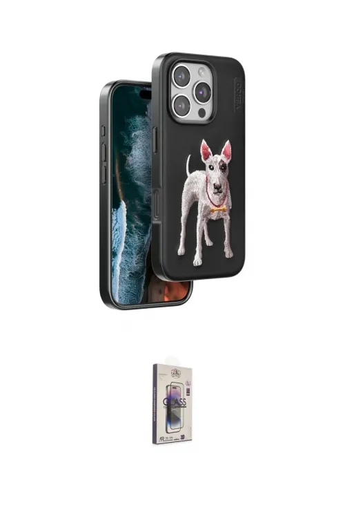 ieg™ iPhone 16 Pro Max Kılıf Nova Form Koleksiyonu - Siyah Bilvis 3D Cam Ekran Koruyucu
