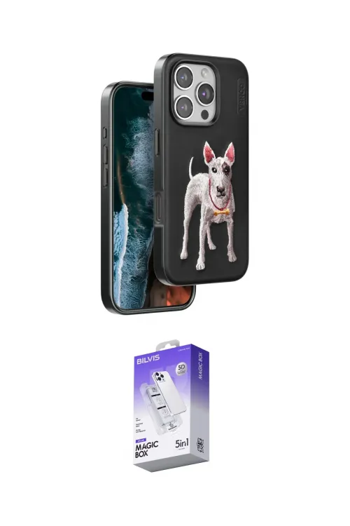 ieg™ iPhone 16 Pro Max Kılıf Nova Form Koleksiyonu - Siyah Bilvis 5in1 3D Magic Cam Ekran Koruyucu