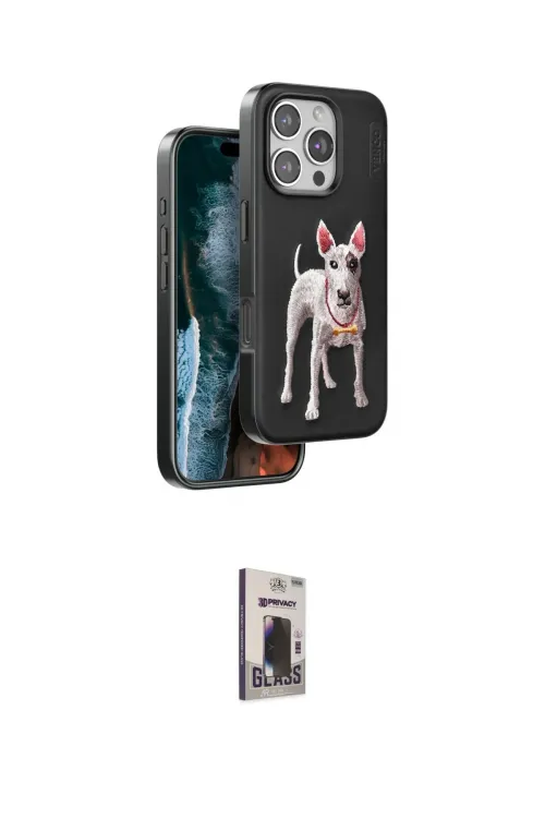 ieg™ iPhone 16 Pro Max Kılıf Nova Form Koleksiyonu - Siyah Bilvis Hayalet Cam Ekran Koruyucu