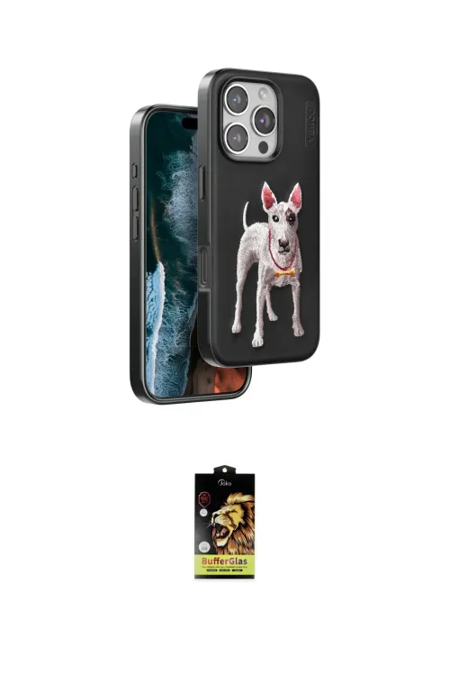 ieg™ iPhone 16 Pro Max Kılıf Nova Form Koleksiyonu - Siyah Buffer Cam Ekran Koruyucu