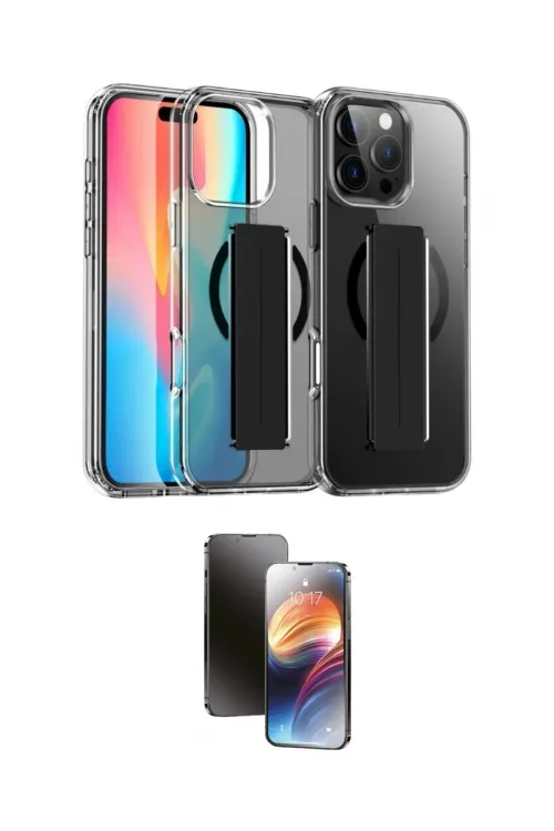 ieg™ iPhone 16 Pro Max Kılıf Nova Işık Koleksiyonu - Siyah 3D Antistatik Mat Seramik Nano Ekran Koruyucu