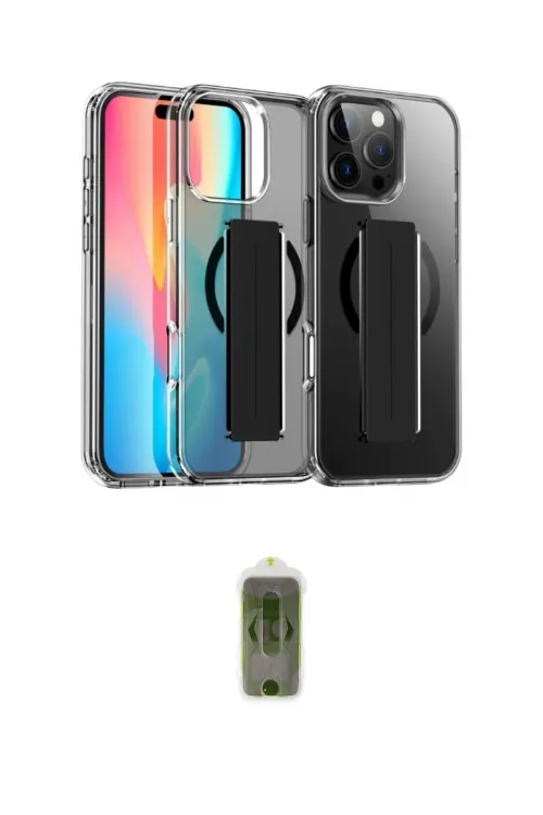 ieg™ iPhone 16 Pro Max Kılıf Nova Işık Koleksiyonu - Siyah Joko Magic 5D Hayalet Cam