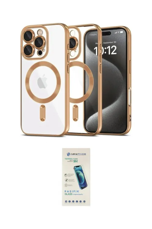 ieg™ iPhone 16 Pro Max Kılıf Nova Işık Özel Seri - Şeffaf Pasifik Cam Ekran Koruyucu