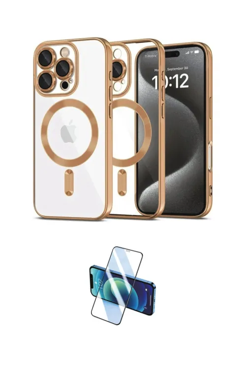 ieg™ iPhone 16 Pro Max Kılıf Nova Işık Özel Seri - Siyah 3D Antistatik Seramik Nano Ekran Koruyucu