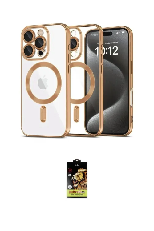 ieg™ iPhone 16 Pro Max Kılıf Nova Işık Özel Seri - Siyah Buffer Cam Ekran Koruyucu