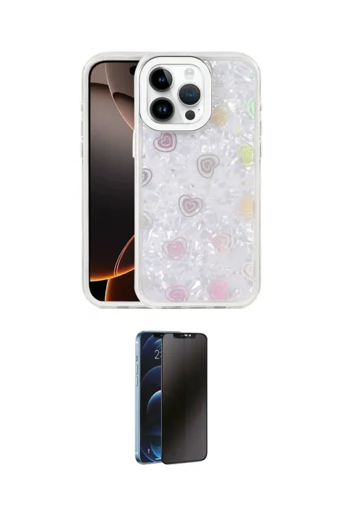 ieg™ iPhone 16 Pro Max Kılıf Odak Prime - Siyah 3D Antistatik Hayalet Cam Ekran Koruyucu