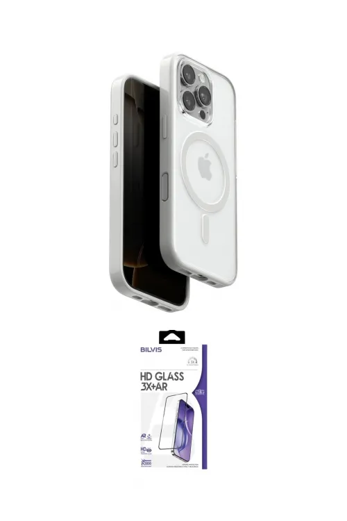 ieg™ iPhone 16 Pro Max Kılıf Pusula Form Serisi - Siyah Bilvis 3X AR HD Cam Ekran Koruyucu