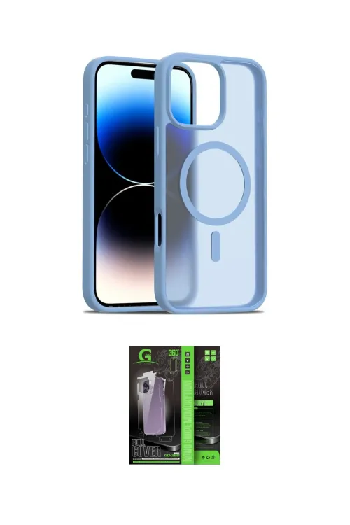 ieg™ iPhone 16 Pro Max Kılıf Siluet Minimal Prime - Şeffaf 360 Full Body Arka Koruyucu
