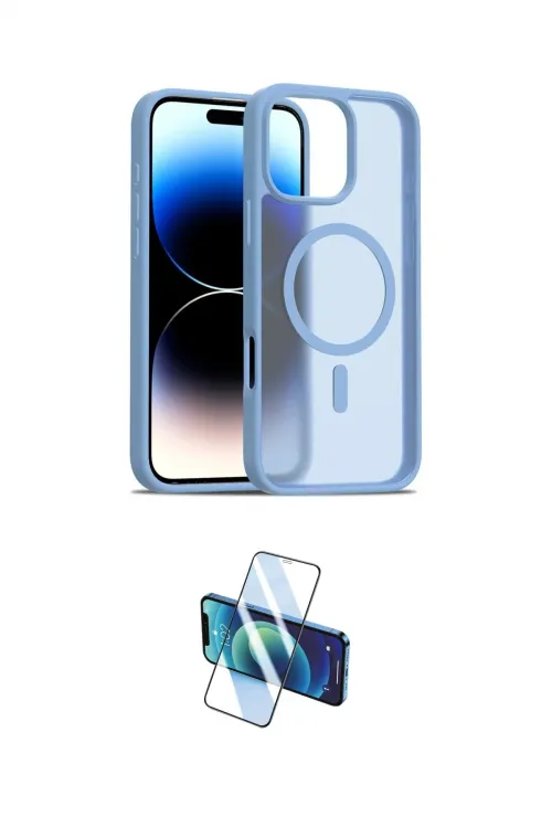 ieg™ iPhone 16 Pro Max Kılıf Siluet Minimal Prime - Siyah 3D Antistatik Seramik Nano Ekran Koruyucu