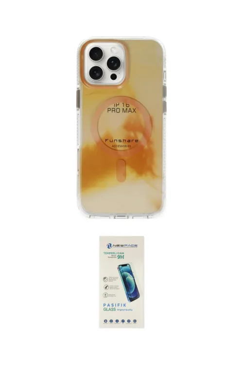 ieg™ iPhone 16 Pro Max Kılıf Ufuk Doku Prime - Şeffaf Pasifik Cam Ekran Koruyucu