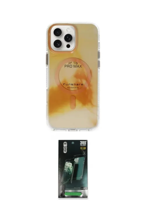 ieg™ iPhone 16 Pro Max Kılıf Ufuk Doku Prime - Siyah 360 Mat Full Body Arka Koruyucu