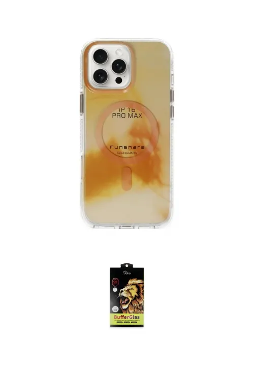 ieg™ iPhone 16 Pro Max Kılıf Ufuk Doku Prime - Siyah Buffer Cam Ekran Koruyucu