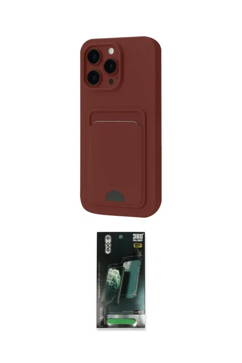 ieg™ iPhone 16 Pro Max Kılıf Vadi Çizgi Prime - Siyah 360 Mat Full Body Arka Koruyucu