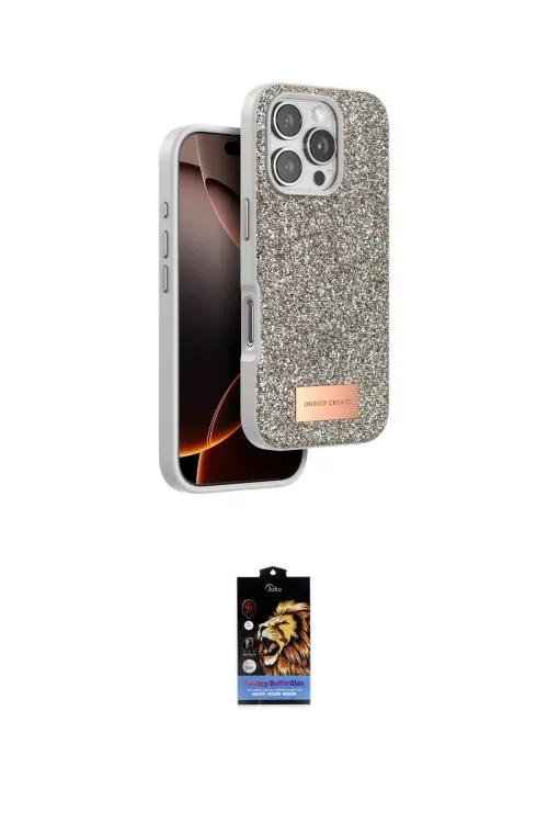 ieg™ iPhone 16 Pro Max Kılıf Vadi Klasik Serisi - Siyah Buffer Hayalet Cam Ekran Koruyucu