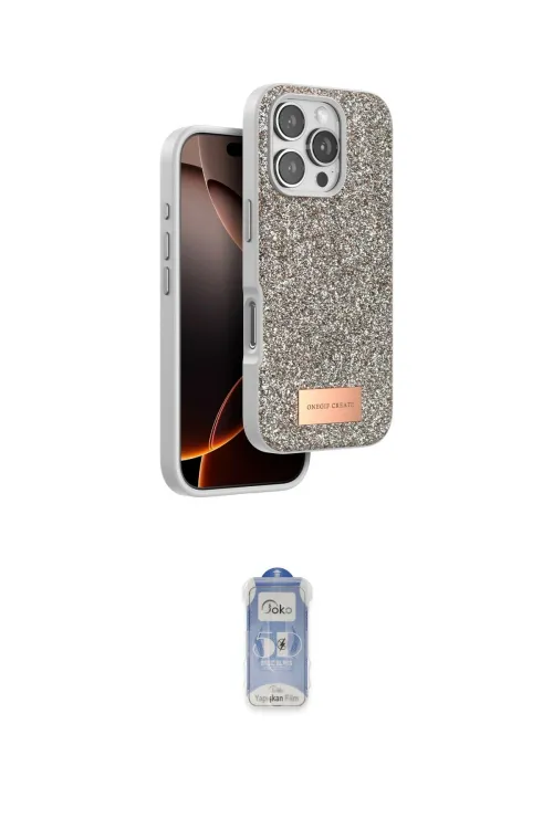 ieg™ iPhone 16 Pro Max Kılıf Vadi Klasik Serisi - Siyah Joko Magic 5D Cam