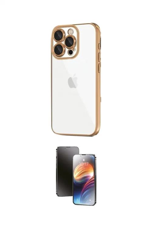 ieg™ iPhone 16 Pro Max Kılıf Vadi Minimal - Siyah 3D Antistatik Mat Seramik Nano Ekran Koruyucu