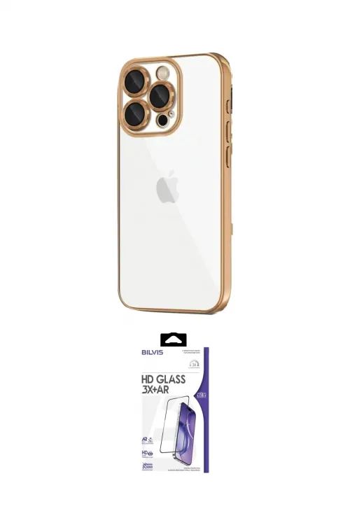 ieg™ iPhone 16 Pro Max Kılıf Vadi Minimal - Siyah Bilvis 3X AR HD Cam Ekran Koruyucu