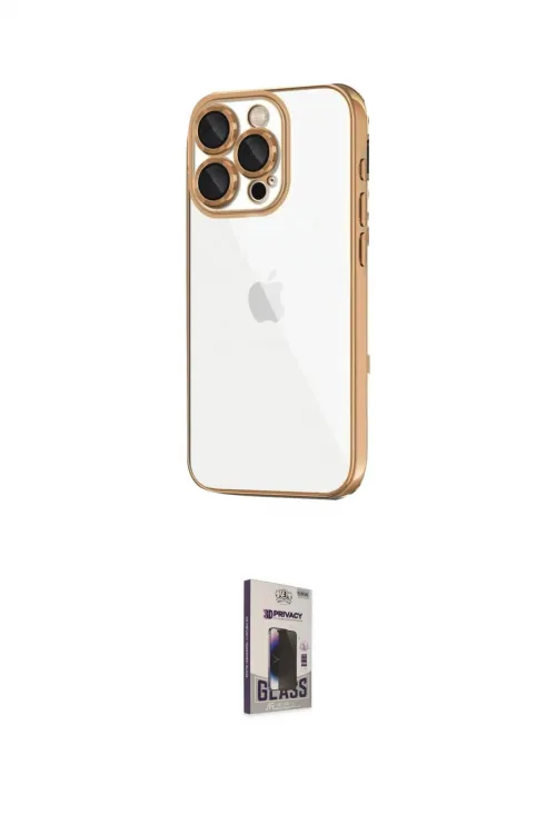 ieg™ iPhone 16 Pro Max Kılıf Vadi Minimal - Siyah Bilvis Hayalet Cam Ekran Koruyucu