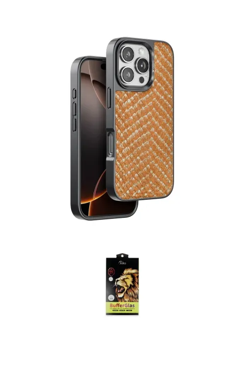 ieg™ iPhone 16 Pro Max Kılıf Vadi Özel Seri - Siyah Buffer Cam Ekran Koruyucu