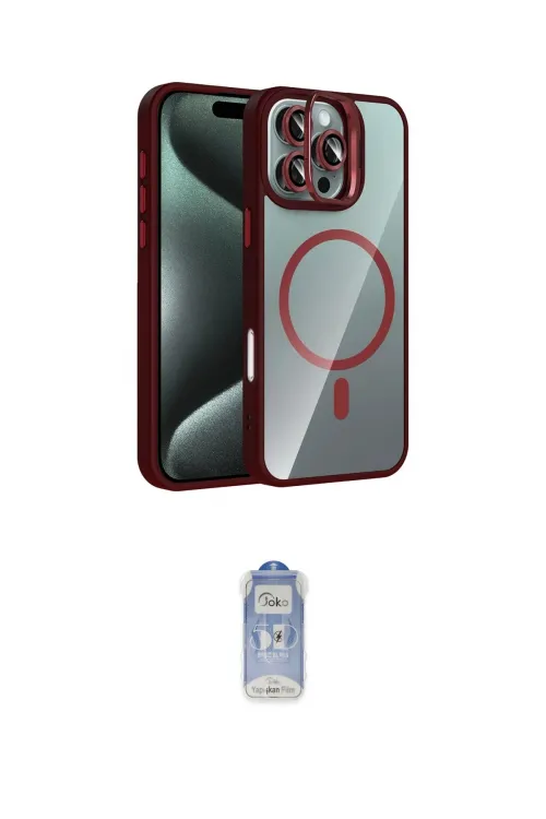 ieg™ iPhone 16 Pro Max Kılıf Yadigar Asil Koleksiyonu - Siyah Joko Magic 5D Cam