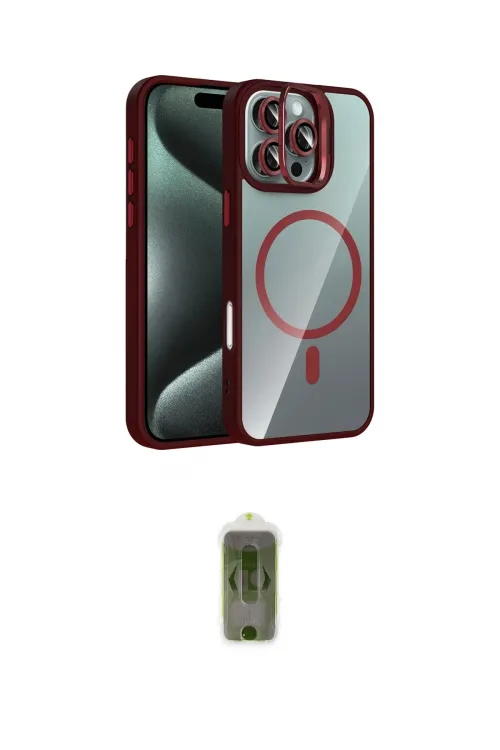 ieg™ iPhone 16 Pro Max Kılıf Yadigar Asil Koleksiyonu - Siyah Joko Magic 5D Hayalet Cam