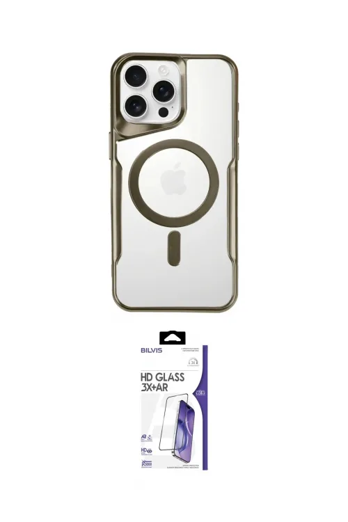 ieg™ iPhone 16 Pro Max Kılıf Yadigar Klasik Özel Seri - Siyah Bilvis 3X AR HD Cam Ekran Koruyucu