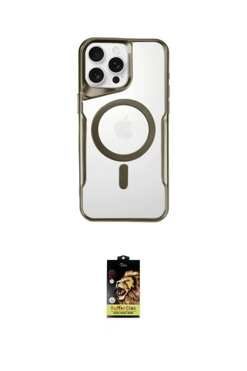 ieg™ iPhone 16 Pro Max Kılıf Yadigar Klasik Özel Seri - Siyah Buffer Cam Ekran Koruyucu