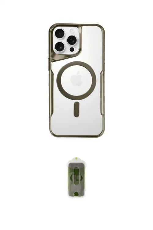 ieg™ iPhone 16 Pro Max Kılıf Yadigar Klasik Özel Seri - Siyah Joko Magic 5D Hayalet Cam