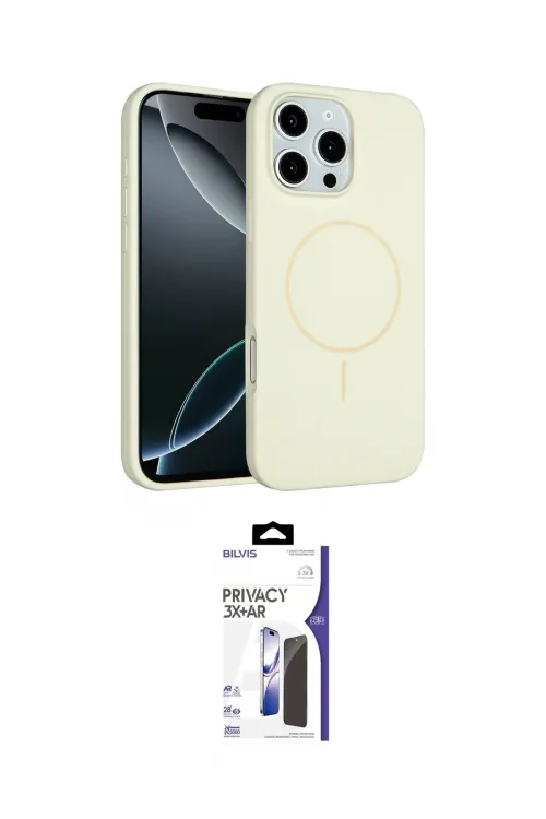 ieg™ iPhone 16 Pro Max Kılıf Yankı Form Serisi - Siyah Bilvis 3X AR Hayalet Cam Ekran Koruyucu