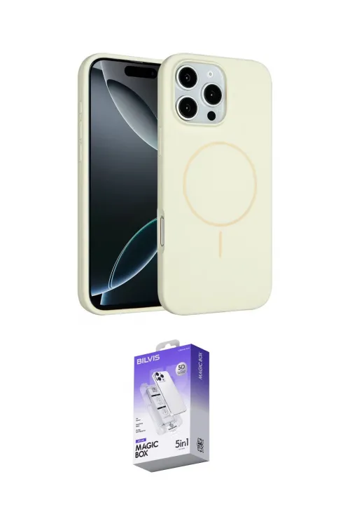 ieg™ iPhone 16 Pro Max Kılıf Yankı Form Serisi - Siyah Bilvis 5in1 3D Magic Cam Ekran Koruyucu