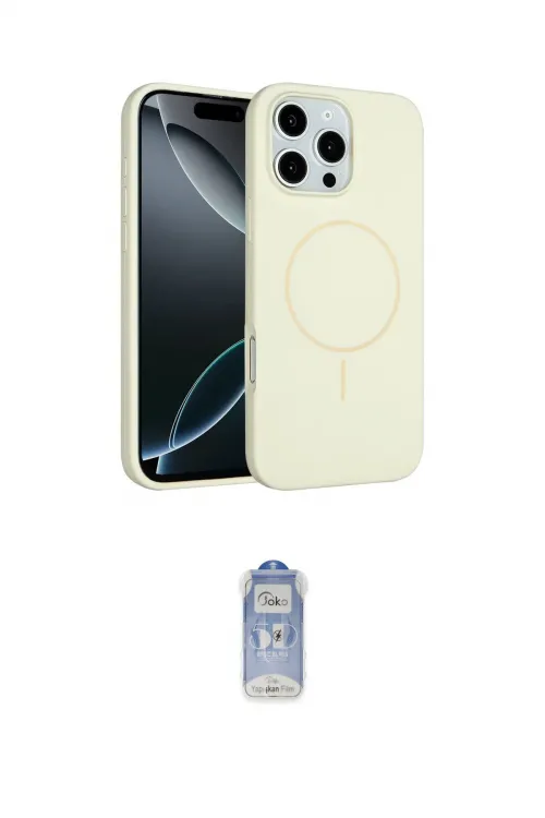 ieg™ iPhone 16 Pro Max Kılıf Yankı Form Serisi - Siyah Joko Magic 5D Cam