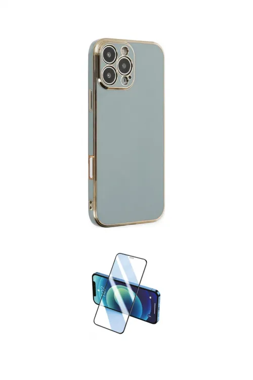 ieg™ iPhone 16 Pro Max Kılıf Yankı Serisi - Siyah 3D Antistatik Cam Ekran Koruyucu