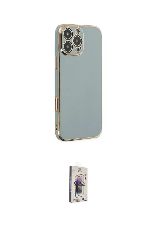 ieg™ iPhone 16 Pro Max Kılıf Yankı Serisi - Siyah Bilvis 3D Cam Ekran Koruyucu