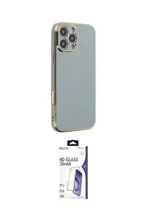 ieg™ iPhone 16 Pro Max Kılıf Yankı Serisi - Siyah Bilvis 3X AR HD Cam Ekran Koruyucu