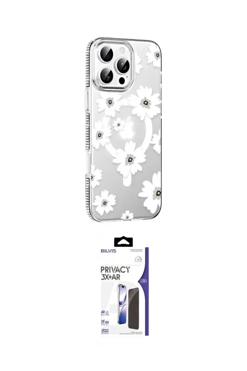 ieg™ iPhone 16 Pro Max Kılıf Yörünge Işık Prime - Siyah Bilvis 3X AR Hayalet Cam Ekran Koruyucu