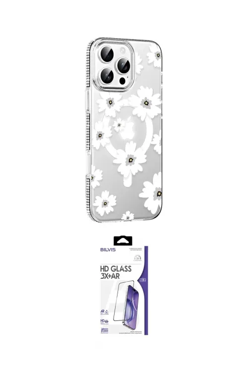ieg™ iPhone 16 Pro Max Kılıf Yörünge Işık Prime - Siyah Bilvis 3X AR HD Cam Ekran Koruyucu