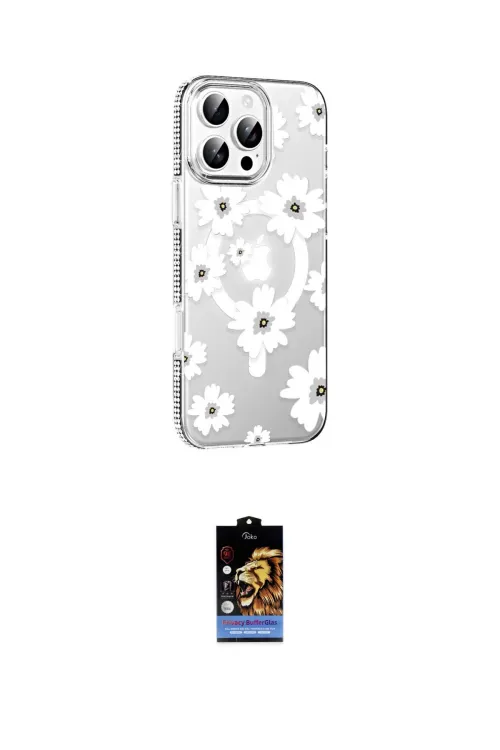 ieg™ iPhone 16 Pro Max Kılıf Yörünge Işık Prime - Siyah Buffer Hayalet Cam Ekran Koruyucu
