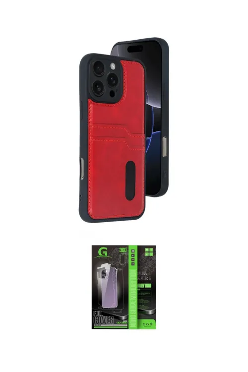 ieg™ iPhone 16 Pro Max Kılıf Yörünge Işık Serisi - Şeffaf 360 Full Body Arka Koruyucu