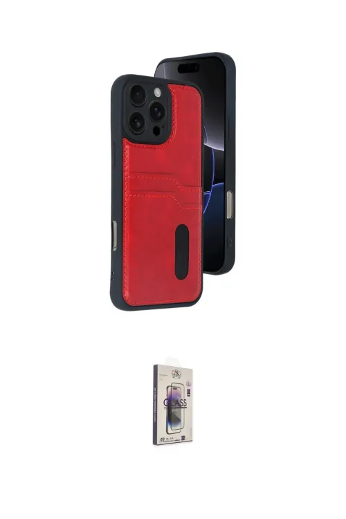 ieg™ iPhone 16 Pro Max Kılıf Yörünge Işık Serisi - Siyah Bilvis 3D Cam Ekran Koruyucu