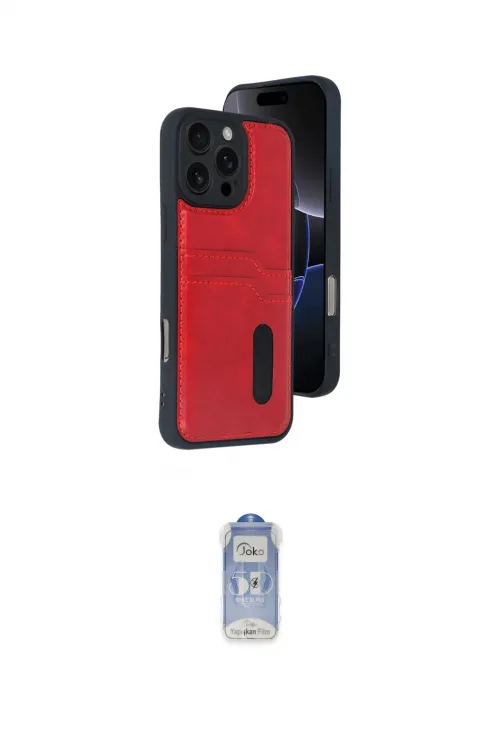 ieg™ iPhone 16 Pro Max Kılıf Yörünge Işık Serisi - Siyah Joko Magic 5D Cam